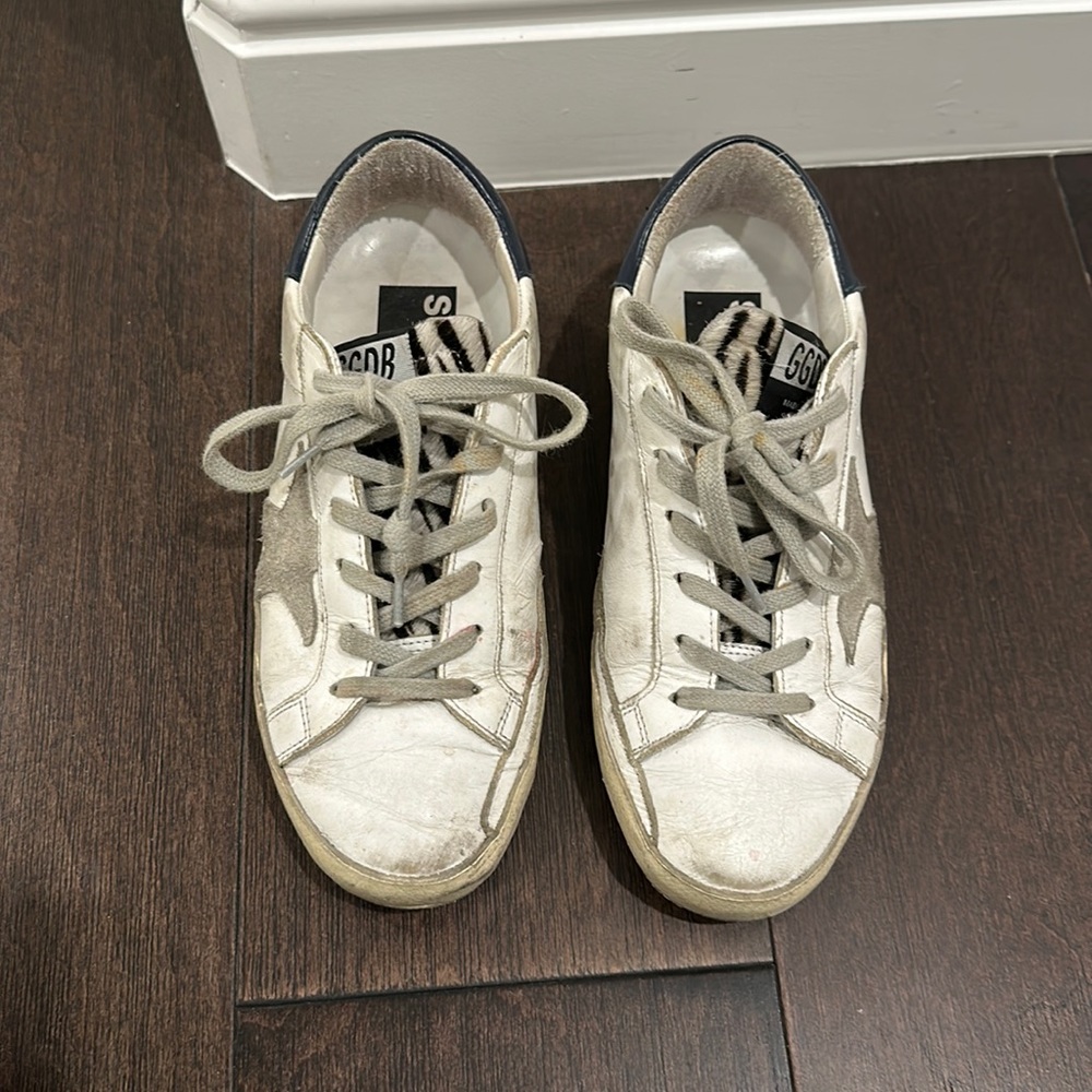Golden goose zebra/navy